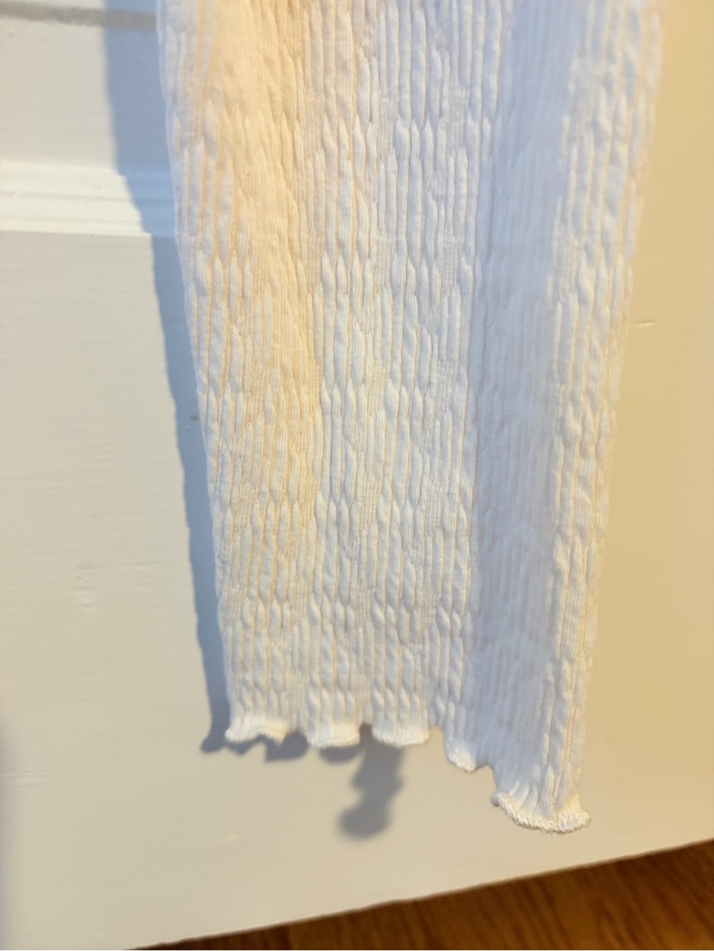 Mango White Button-Front Ribbed V-Neck Cardigan - Picture 5 of 6